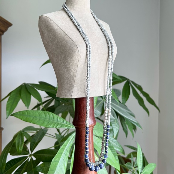 Vintage Jewelry - ⭐️ 𝒮ℯ𝓉 ℴ𝒻 2 𝒩𝒶𝓉𝓊𝓇𝒶𝓁 𝒮𝓉ℴ𝓃ℯ + ℬℯ𝒶𝒹 𝒩ℯ𝒸𝓀𝓁𝒶𝒸ℯ𝓈. 24”